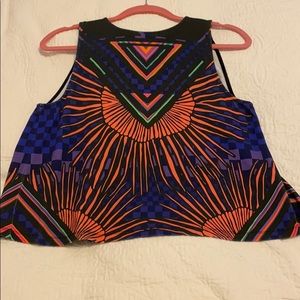 Mara hoffman tribal print top size small